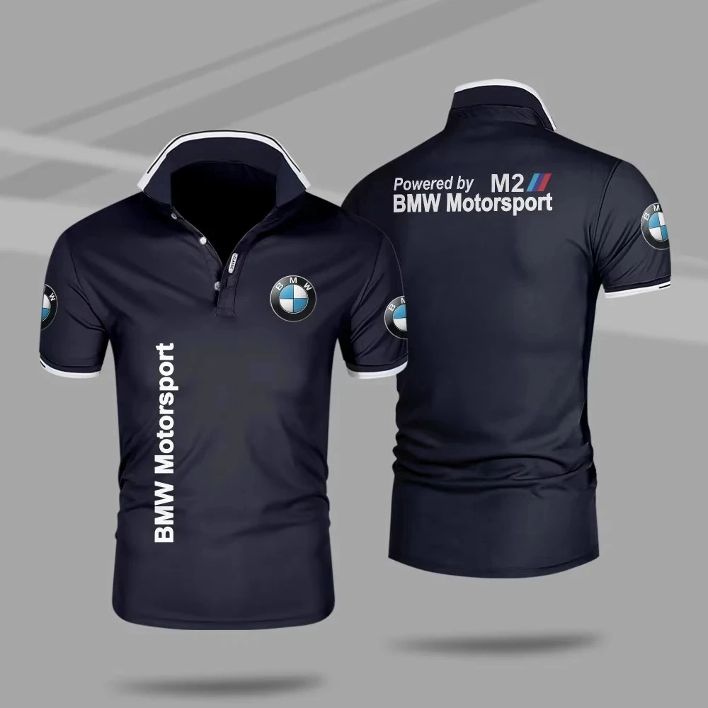 

BMW Logo Motorcycle Racing Team Men's Polo Shirt Summer Short sleeved Men's Polo T-shirt New Sport Men's T-shirt