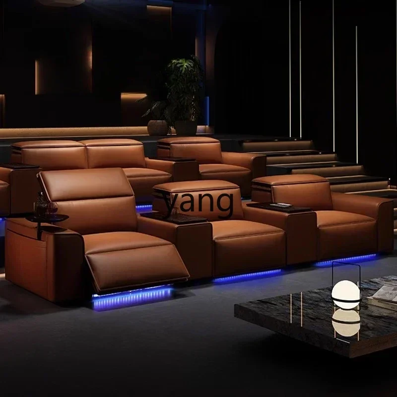 

LHItalian leather living room audio and video room function villa video hall double home theater seat
