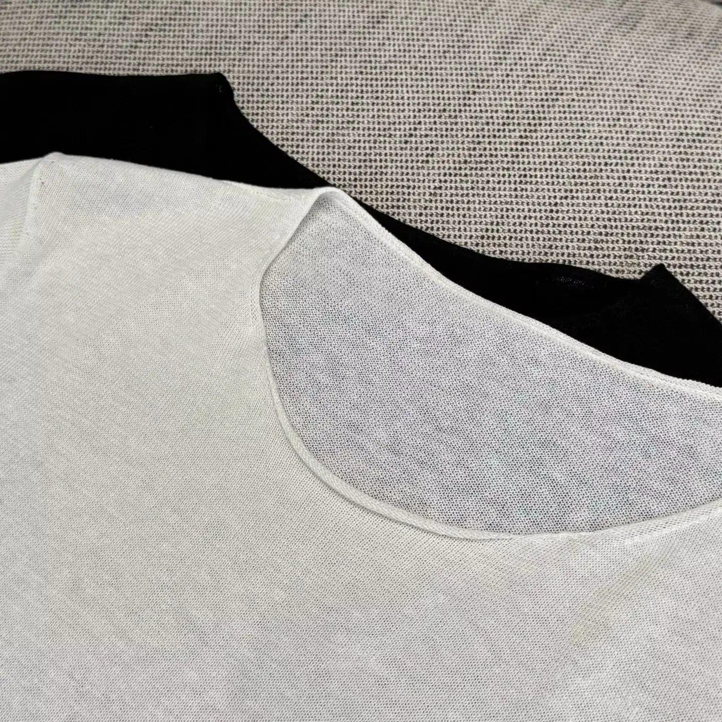 Women's casual solid color linen silk jersey o neck blouse