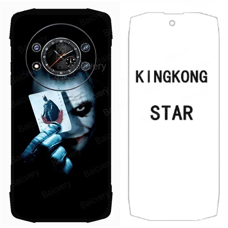 for Cubot KingKong Star Patterned Cases for Cubot King Kong Star Protective TPU Soft Phone Case Cover with Tempered Glass Film