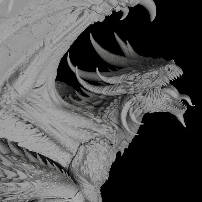 Resin model kits figure colorless and self-assembled dragon Large Scale A-1728