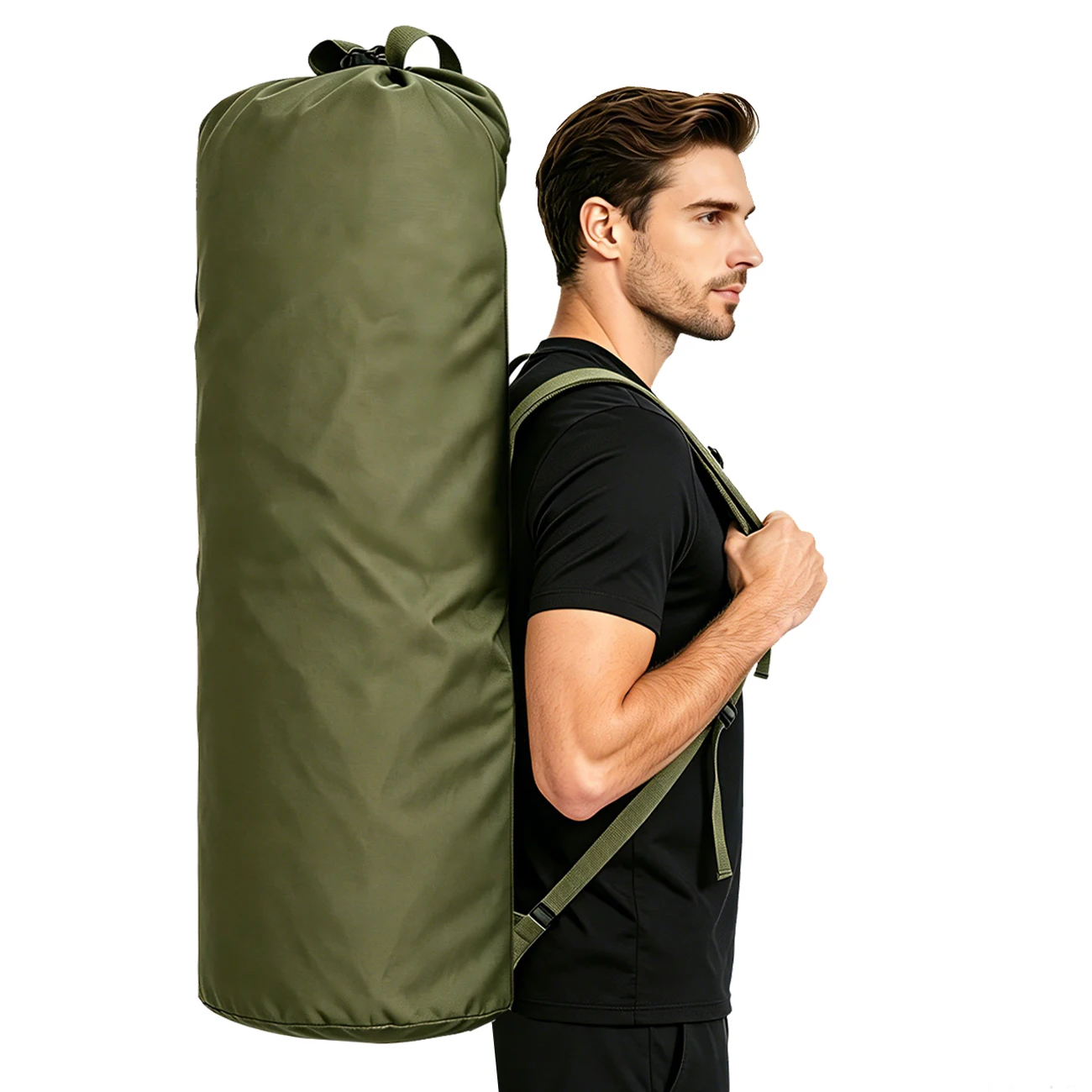 

Водонепроницаемая сумка-ведро YAKEDA 70 л с регулируемым плечевым ремнем, боковыми карманами и маленькими карманами для занятий спортом на открытом воздухе