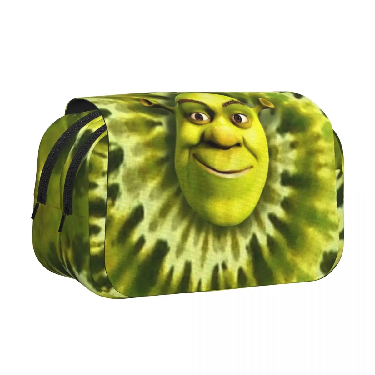 Estuche para lápices Shrek Tie Dye, estuche para lápices de cuero de carcasa dura, caja para lápices de gran capacidad, bolsa para lápices para estudiantes, regalos