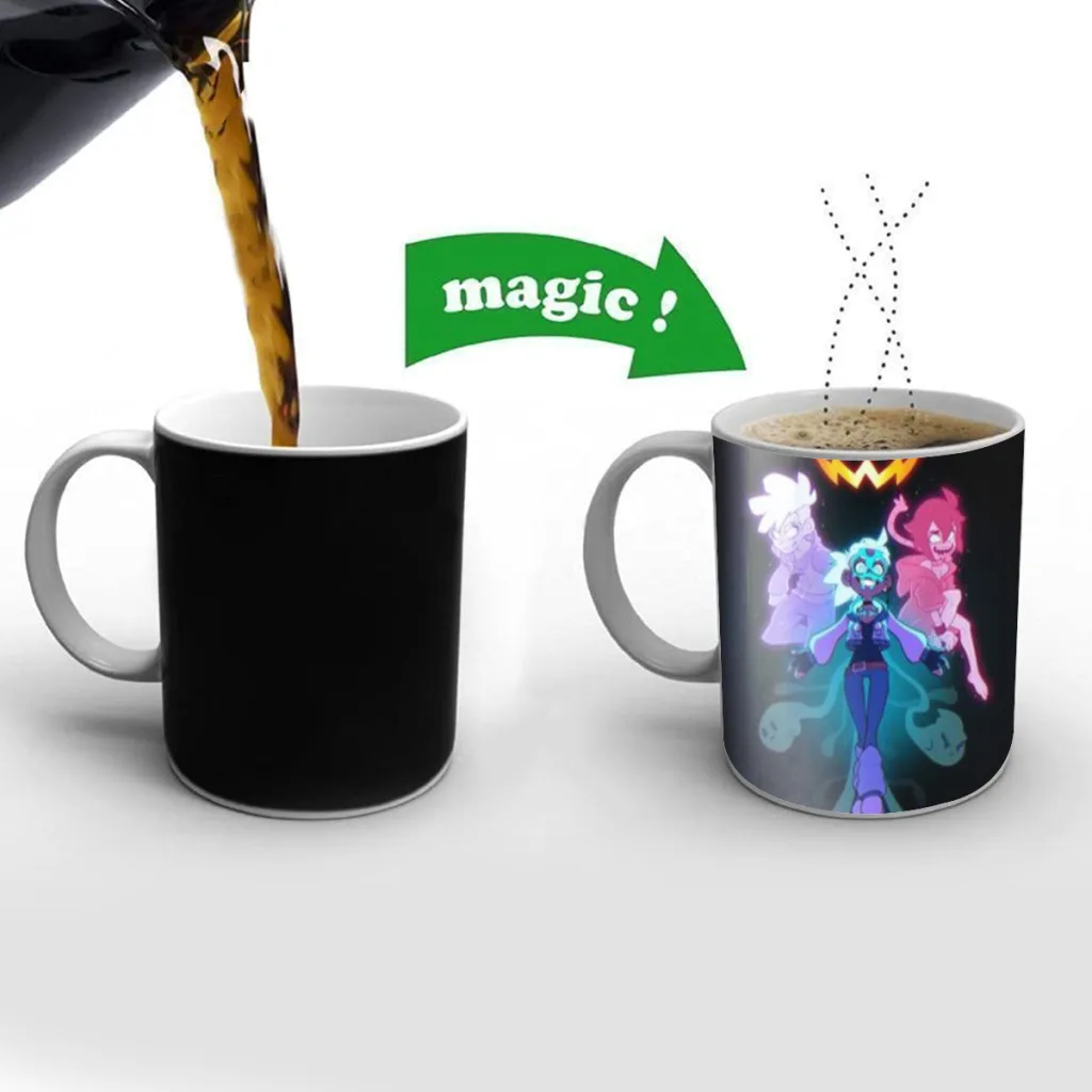 

Game W-Wakfu Anime Coffee Mugs Creativ Color Changing Milk Tea Cup Ceramic Magic Heat Sensitive Mug Gifts