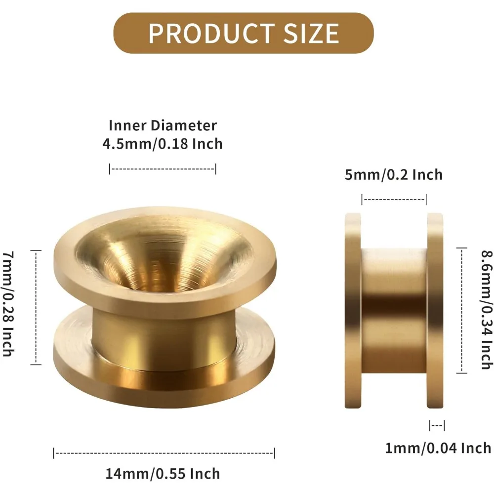 فتحات بديلة من النحاس لرؤوس تشذيب الخيوط العالمية - 5 عبوات متوافقة مع تروي بيلت، حرفي، وغيرها من العلامات التجارية
