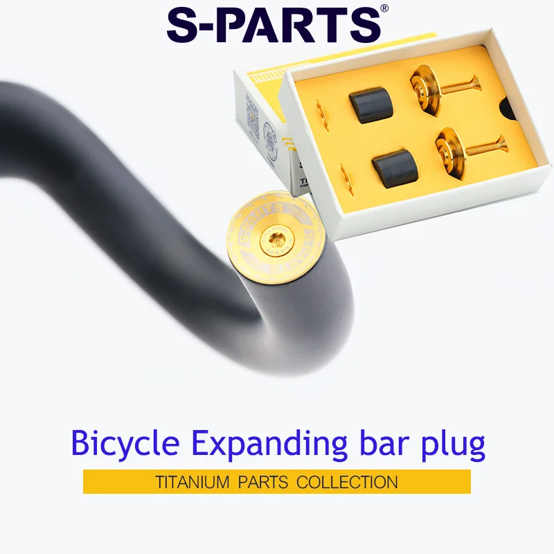 

A Set S-PARTS Titanium Expanding Handlebar End Plugs for Road & MTB Bikes Ti Lightweight Handlebar End Caps