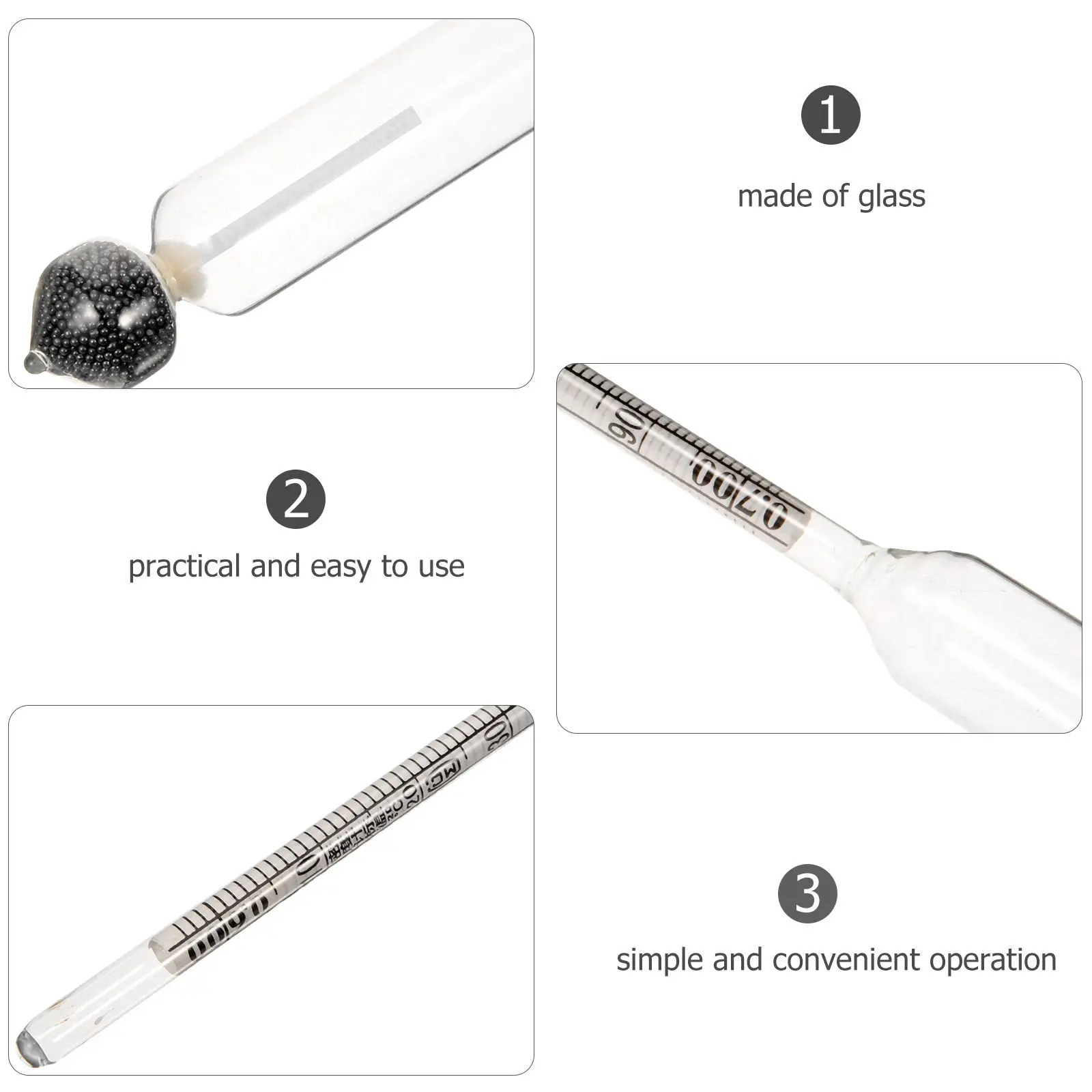 Mud Hydrometer Glass Liquid Tester Alcohol Tester Diesel Moisture Content Specific Gravity Meter Liquid Meter