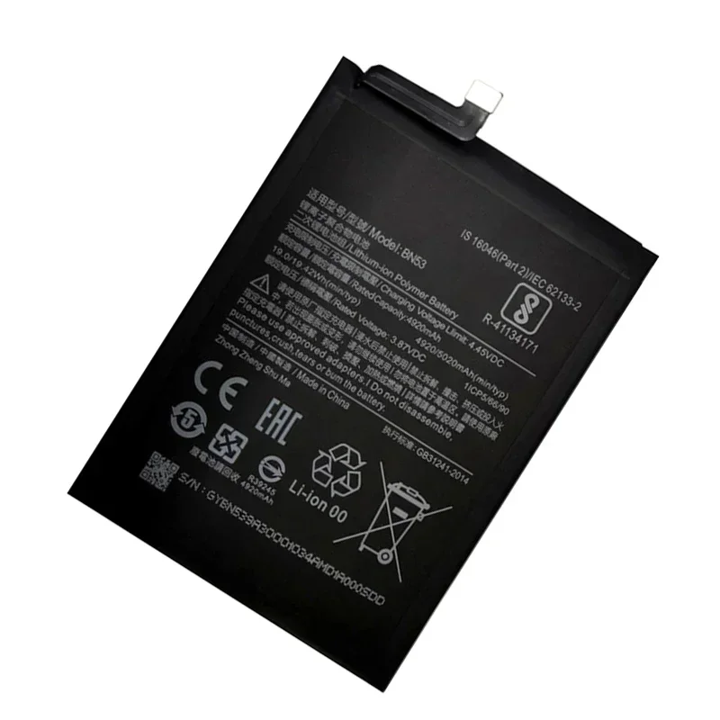 100% Original New 5020mAh BN53 Replacement Battery For Xiaomi Redmi note 9 Pro Bateria Mobile Phone Batteries Free Tools