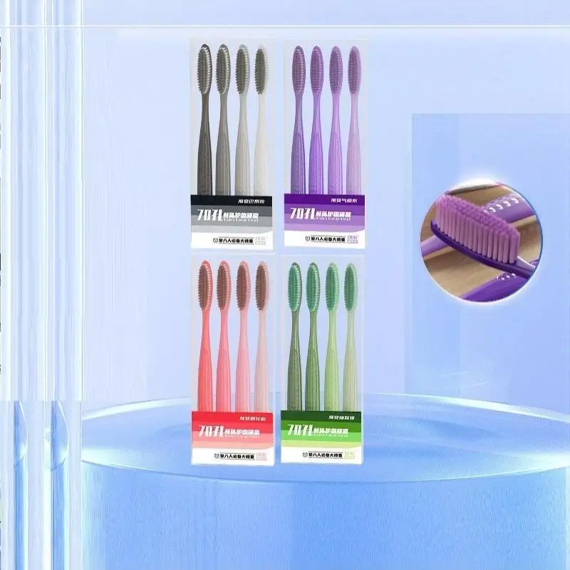 4 PCS Adult Toothbrush Head Extended Widened Advanced Soft Bristle Daily Oral Cleaning Tools No Hurt Deep Reach