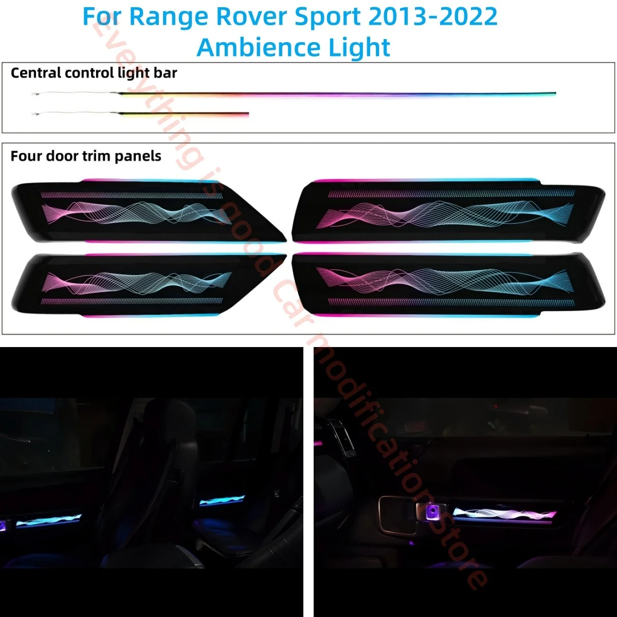 Ambience Light For Range Rover Sport 2013-2022 Automotive Interior Lighting Upgrade Car Accessories Screen control cover panel