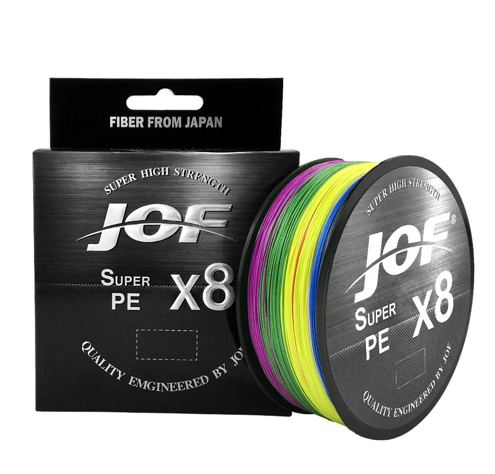 JOF X8 100M/150M/300M/500M PE Angelschnur Superstark Geflochtene Schnur - Langlebige Mehrfarbige Monofilament-Schnur zum Angeln – Detail 9