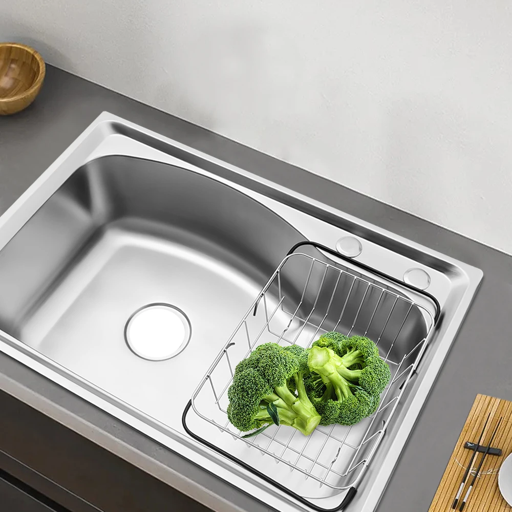 Stainless Steel Kitchen Sink with Built-in Sink and Drainage Accessories Set