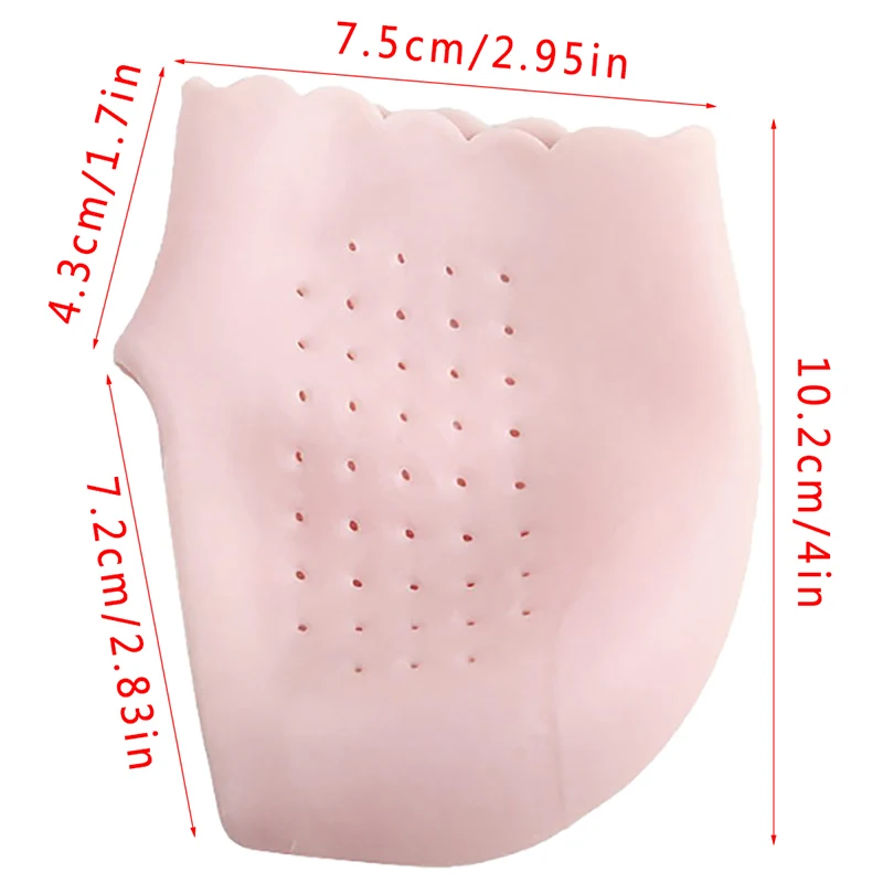 2Pcs Silicone Feet Care Socks Moisturizing Gel Heel Thin Socks with Hole Cracked Foot Skin Care Protectors Lace Heel Cover view 5
