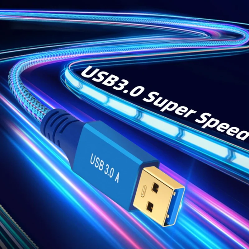 Extensions Cable High Speed USB 3.0 Extension Cord Type A Male to Female Sturdy Braided Material Fast Data Transfer