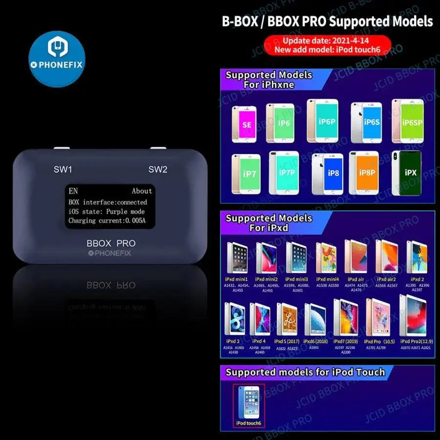 JC B-BOX C3 DFU una chiave per viola per IOS A7-A11 per IPhone IPad 2 3 sblocca WIFI modifica NAND Syscfg dati stessa finestra cavo DCSD