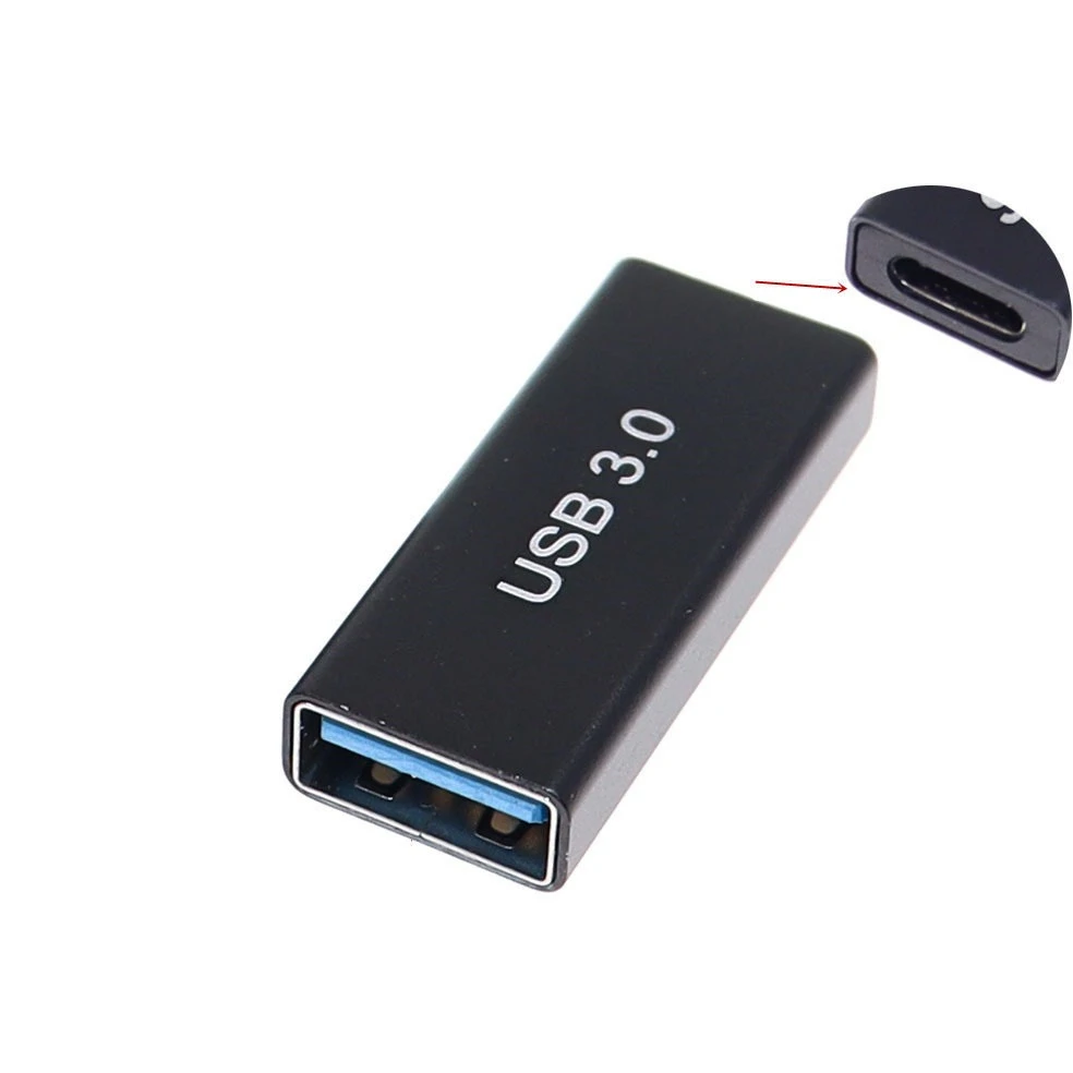 5Pcs USB 3.0 Female to Type‑C Female Adapter, USB3.0 Female‑to‑Female Coupler Straight Through Connector