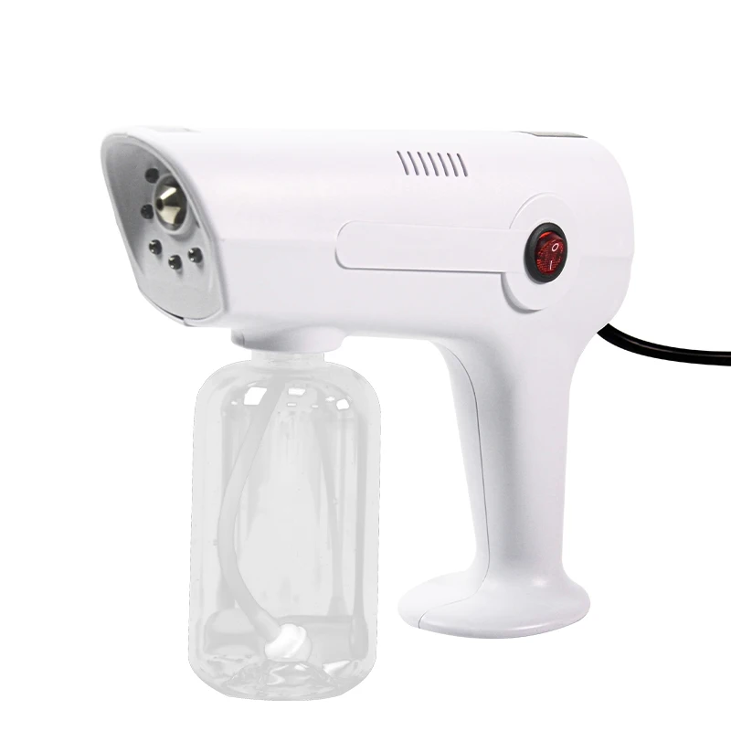 

High-Power Portable Hair Mist Steamer With Red And Blue LED Light Salon Hair Sprayer