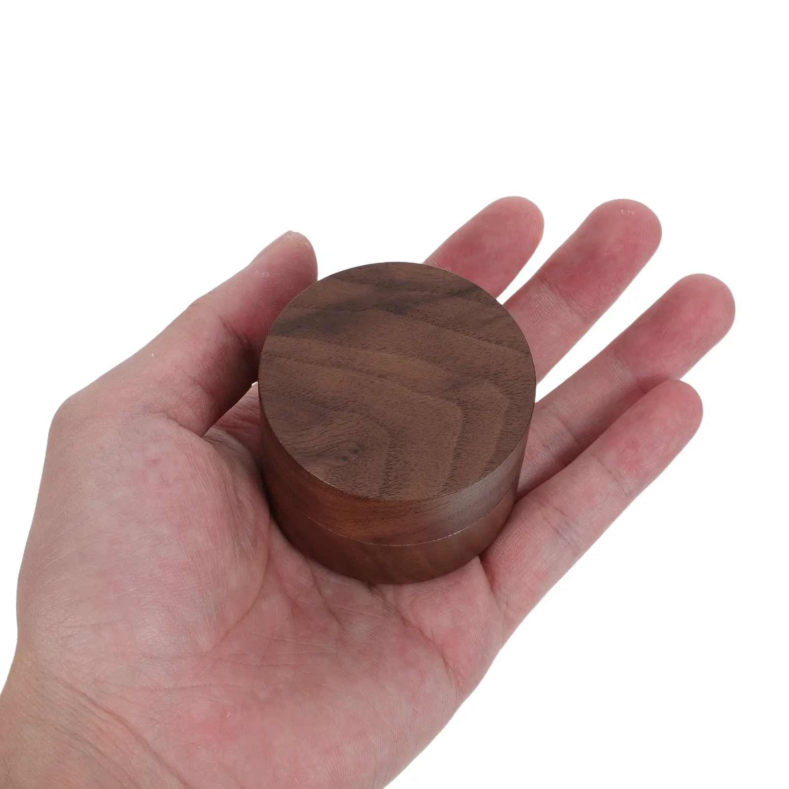 

Wooden Round Jewelry Box Small Handmade Solid Wood Storage Case Decorative Organizer Ring Box Small Wooden Trinket Container
