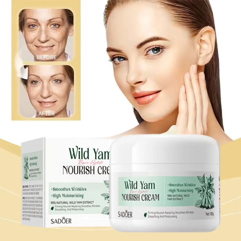100g Krem Regenerujący z Yamem, Odżywczy, Przeciwzmarszczkowy, Liftingujący, Ujędrniający, Redukujący Przebarwienia, Rozjaśniający, Nawilżający, Wygładzający, Delikatny do Skóry, Koreańska Pielęgnacja Twarzy