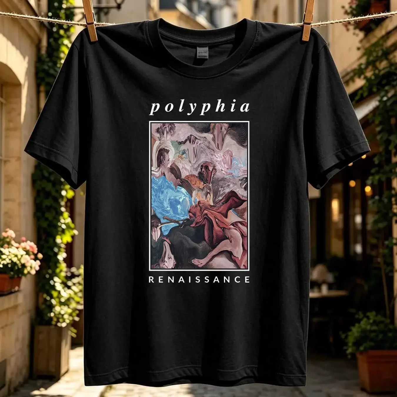 washed T Shirt Band Polyphia Renaissance Album All Size S To 3XL LL1818 long sleeves vintage Washed graphic Breathable