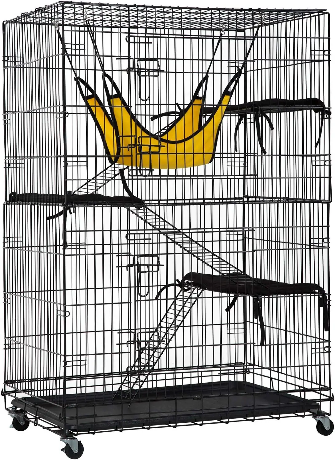 

4-layer 48 inch cat cage Flat noodles box cat kennel cat game fence