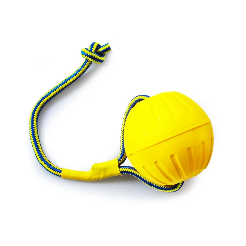 7/9cm Haustierbälle mit Seil Interaktives Outdoor-Fitness-Trainingsspielzeug EVA Hundekau-Ballspielzeug Sommer-Schwimmspielzeug für Haustiere – Detail 3