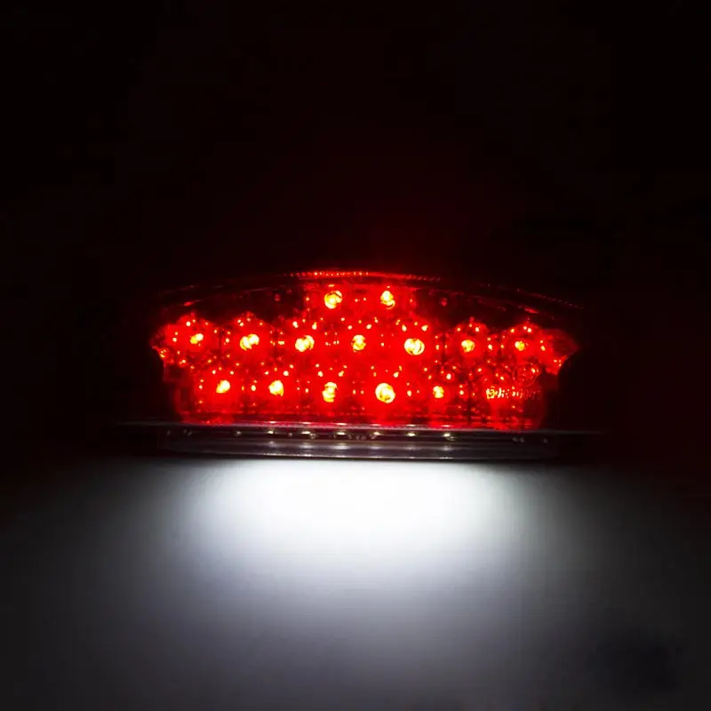 Brake Tail Lights 21 LED Universal License Plate Rear Stop Indicator 12V Motorcycle LED Signal Warning Light For ATV Cruisers