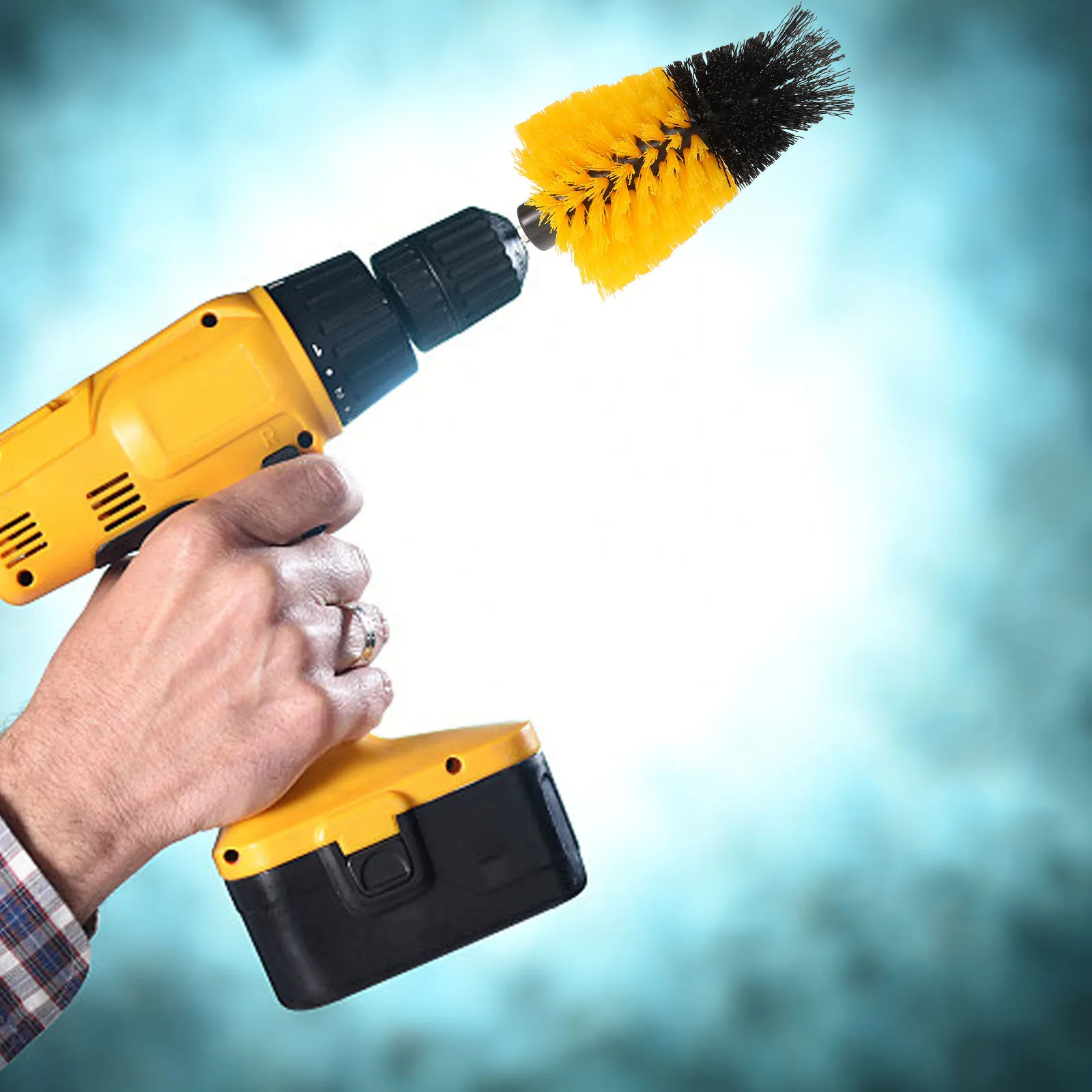 

2pcs For Steel Pp Material Multi-Functional Scrub Brush Kit Polishing Deep Cleaning Scrubber Attachment Brush Attachments For