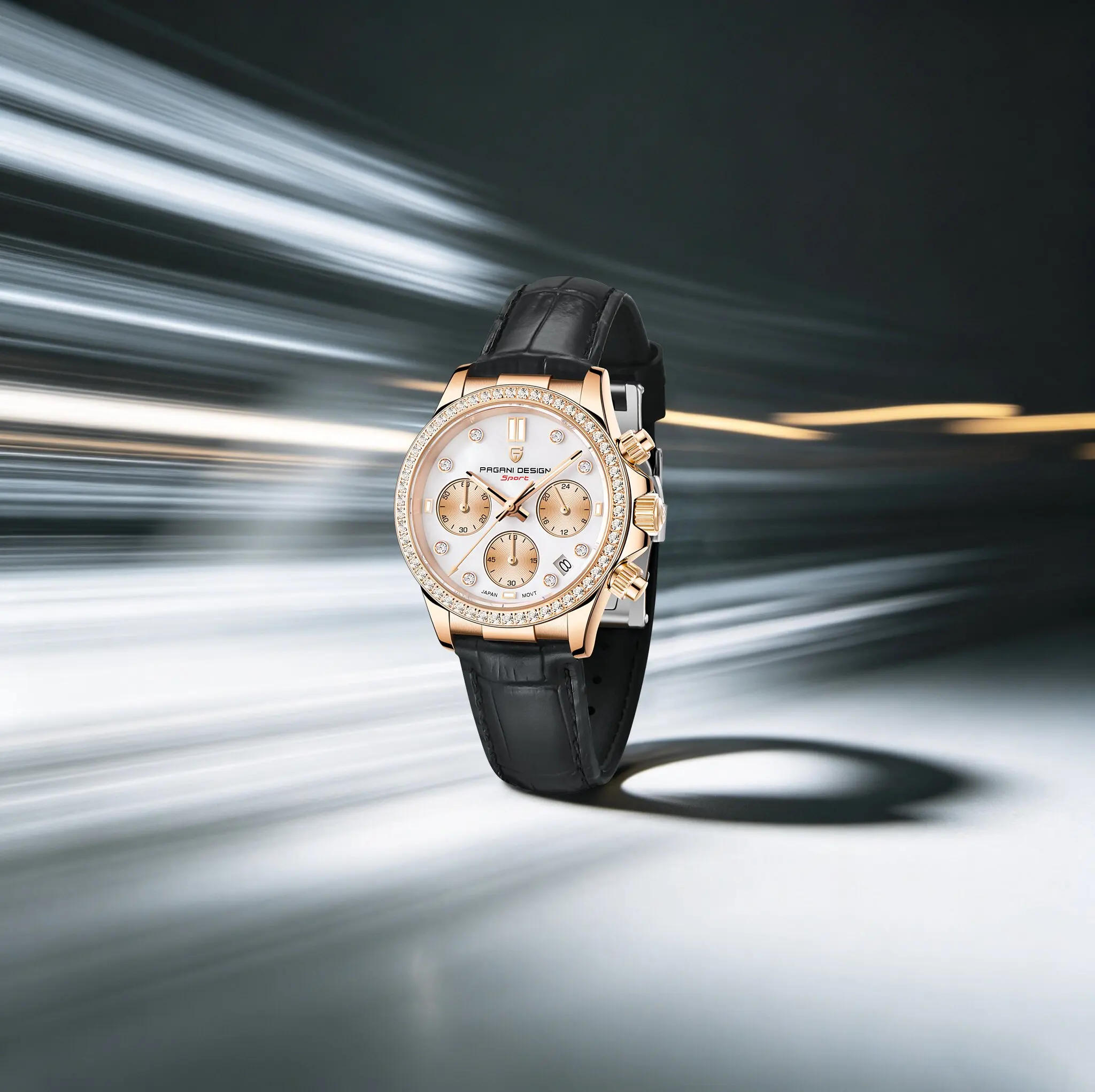 PAGANI DESIGN Elegant Dignity Ladies Quartz Watch Leather Calendar Waterproof Luminous Watches For Mature & Grand Luxury Formal