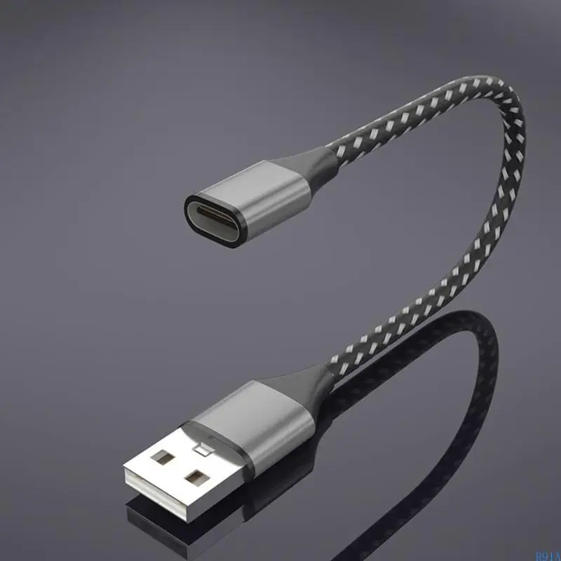 R91A USB 2.0 إلى USB C محول الذكور 480MBPS USB 2.0 إلى كابل محول أنثى USB C
