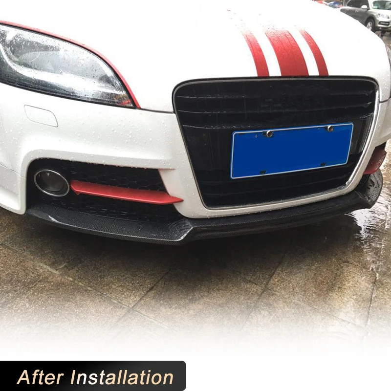 لأودي TT MK2 8J كوبيه 2013 2014 TTS المكشوفة 2008-2013 سيارة الجبهة حافة مصد السيارة المفسد ألياف الكربون/FRP