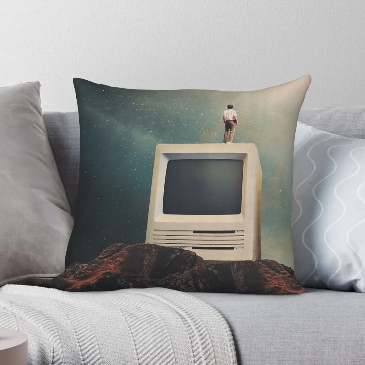 We Are Going To Escape Square Pillowcase Polyester Linen Velvet Pattern Zip Decorative Car Cushion Cover Wholesale