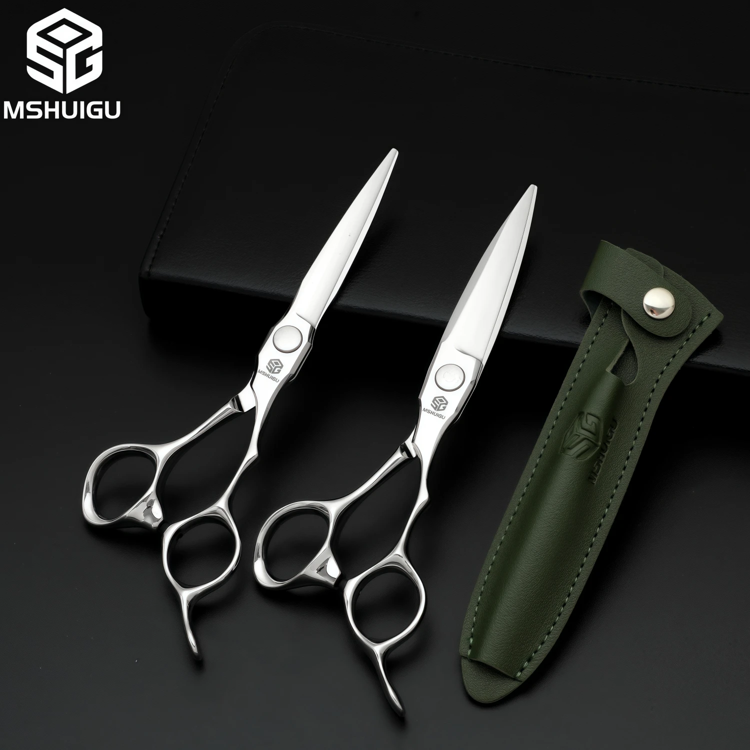 MSHUIGU Professionelle Haarstrukturschere, gebogene Klinge, kann Schere, Friseurschere, Werkzeugzubehör, Japan vg10 Stahl, 15,2 cm verschiebbar – Detail 21
