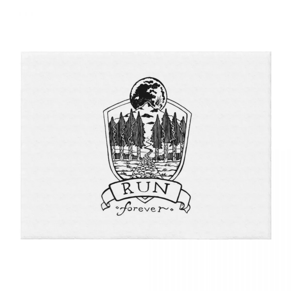 

Run Forever - Moon Emblem Throw Blanket Nap Summer Beddings Plaid on the sofa For Baby Blankets