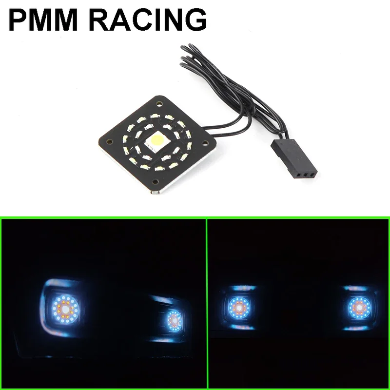 High quality LED Car shell headlight Light board Bule lighting For 1/10 RC Crawler Car Ford Upgrade parts accessories