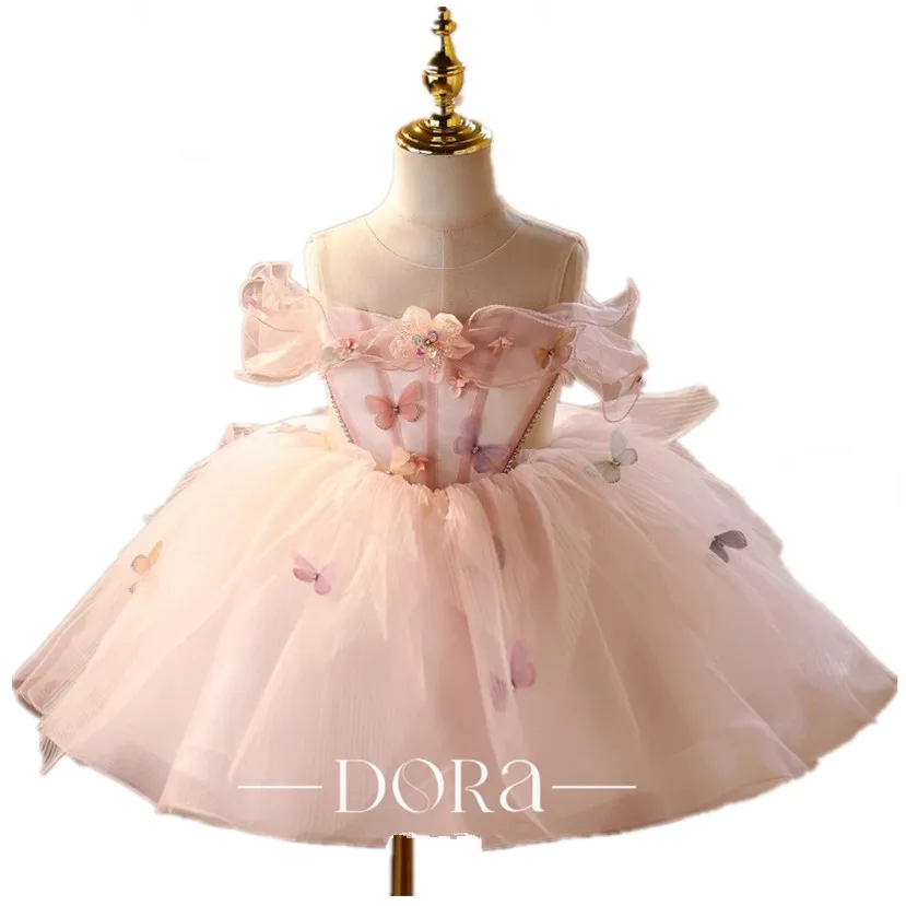 Hochwertiges Kinder-Partykleid für Gastgeberin, Klavierauftritt, Hochzeit, Geburtstag, Kleider für Mädchen A5083 Großhandel – Detail 8