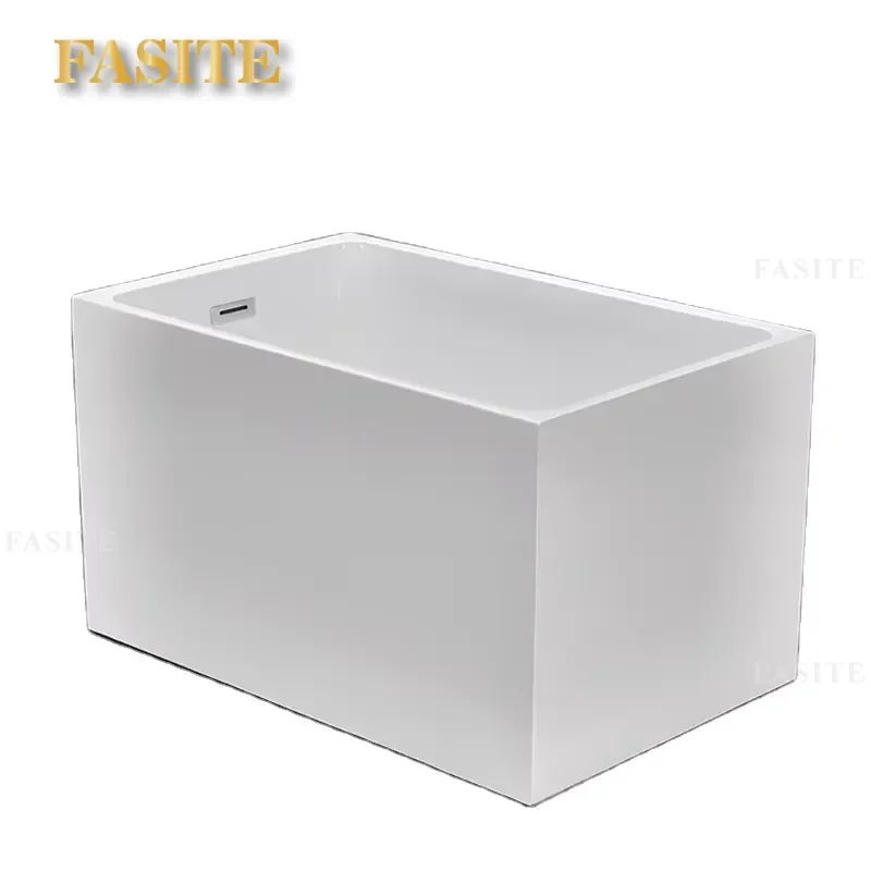 Modern White Acrylic Freestanding Soaking Tub Deep Bathtub for Bathroom Luxury Spa Hot Tub Relaxation Pain Relief