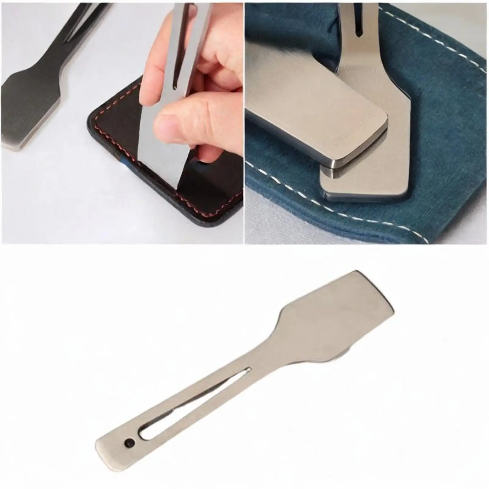 

Leather Edge Burnishing Tool Stitch Knocker Handmade Stainless Steel Knocker Leather Craft Tool Thread Embedding Auxiliary Tool