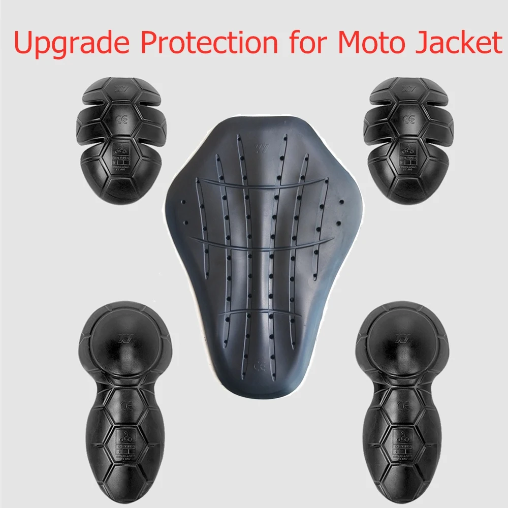 Motorcycle Jacket Pants Protective Pads CE Certified Insert Back Shoulder Elbow Knees Protector TPU Anti-collision Gear CR-02