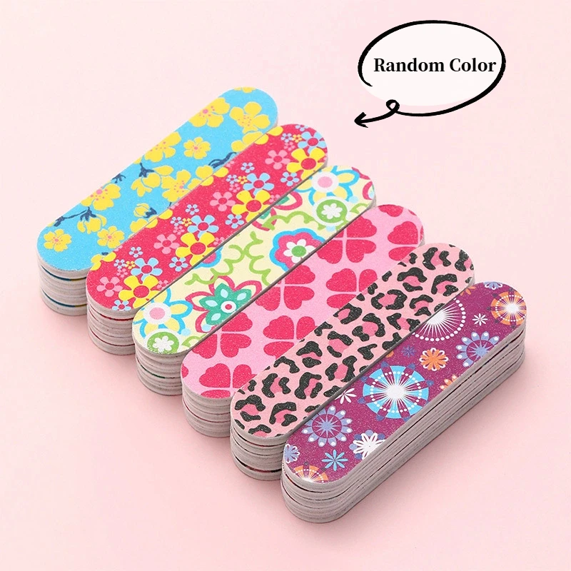 1/5 قطعة الكرتون المطبوعة ملفات الأظافر الجمال متنوعة أنماط لطيف مزدوجة الوجهين مانيكير باديكير أدوات ملفات الأظافر العناية بالأظافر