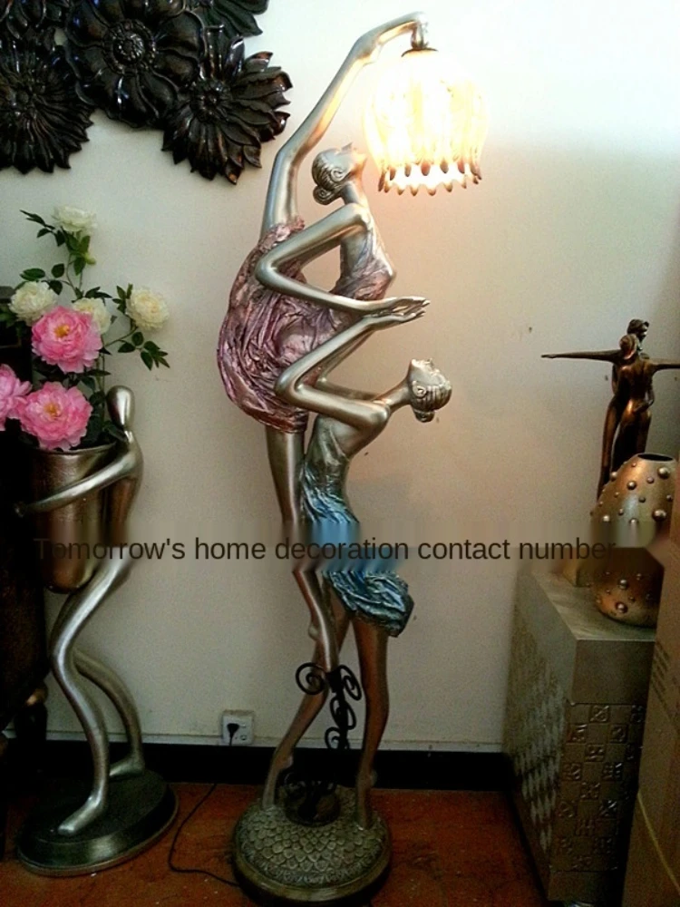 Ballet Beauty Floor Lamp Hotel Villa Club Creative Sculpture Crafts