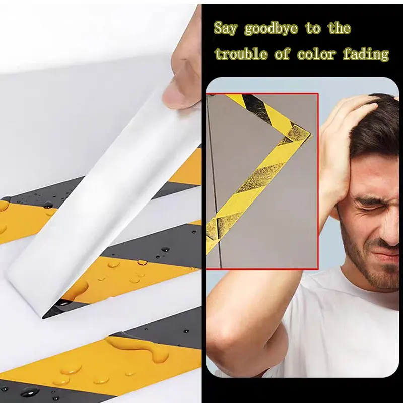 Security Protection Safety Warning Tape Hazard Warning Tape Traffic Safety Red White Barricade Stickers Reflective Safety Tape