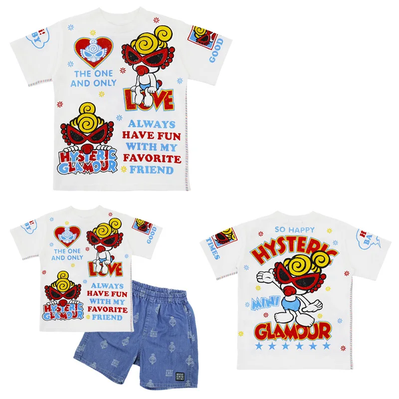 

Boys' Clothes, Summer New Girls' Pacifier Letter Print Short Sleeve T-shirt Top