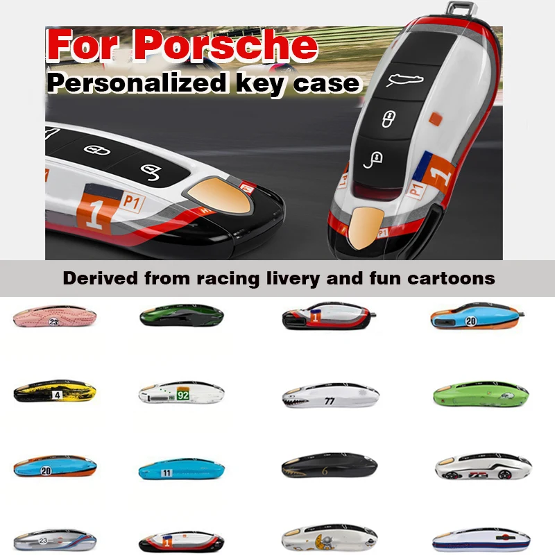

For Porsche Panamera Cayenne Macan 718 Cayman Boxster 911 Taycan 10-25 Car Key Case Protective Shell Cover various styles