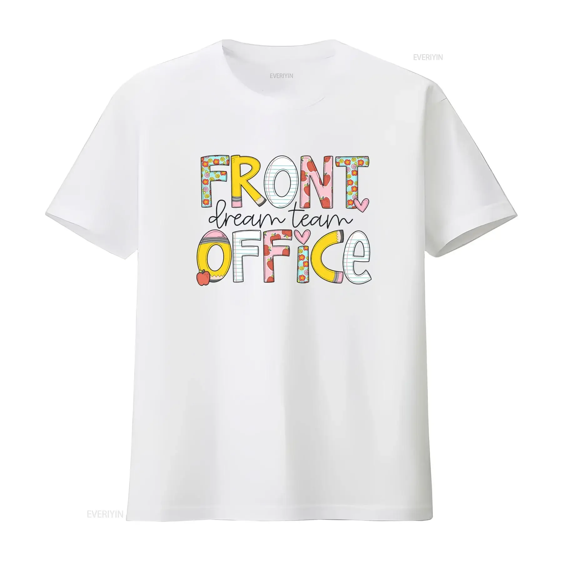 Front Office Dream Team T Shirt Administrative Assistant School Secretary Lady Squad Retro vintage Washed homme Slightly Casual