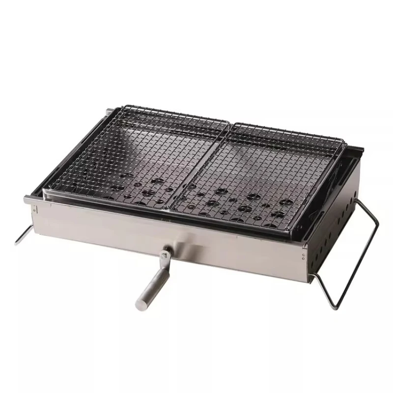 

Outdoor Camping Stainless Steel Oven Liftable Baking Net Baking Pan