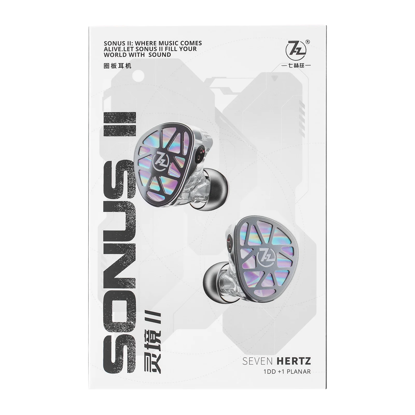 7Hz SONUS II Dynamic + Planar Hybrid HiFi Kabelgebundene Ohrhörer IEMs mit hochreinem, versilbertem OFC-Kabel – Detail 4