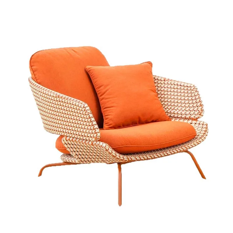 Outdoor sofa, rain and sun protection, villa garden furniture, hotel balcony tables and chairs, rattan chair combination