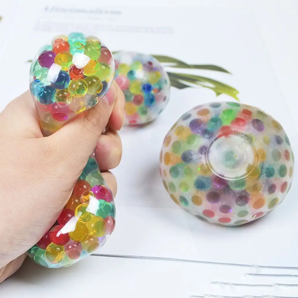 Flexible Material Spongy Rainbow Ball Toy Slow Rebound Funny Squeezable Ball Soft Squeeze Sensory Toy Reduce Pressure Toys