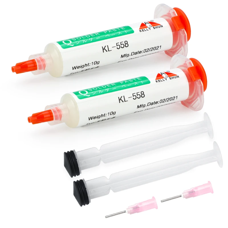 KELLYSHUN NC-559-ASM Flux Syringe - Lead-Free Flux for Welding BGA SMD Repair Soldering Ball Planting Rosin Solder Paste10cc